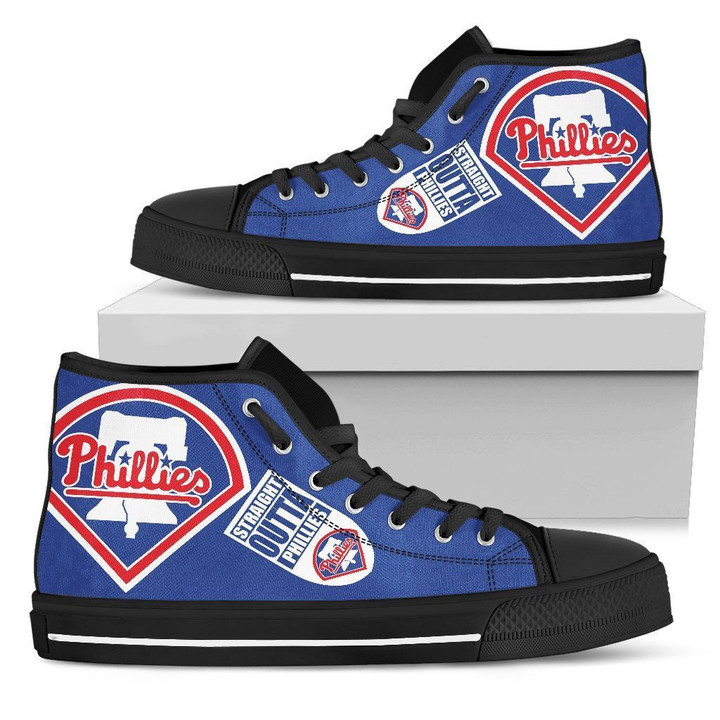 Straight Outta Philadelphia Phillies MLB High Top Shoes