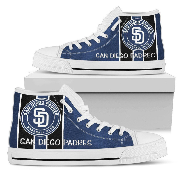 San Diego Padres MLB Baseball 1 Custom Canvas High Top Shoes