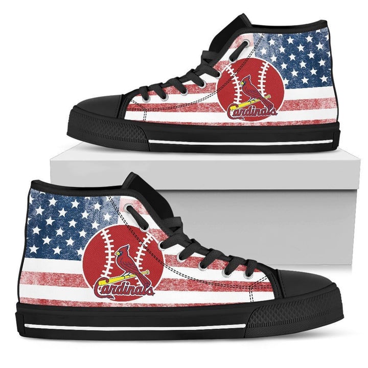 Flag Rugby St Louis Cardinals MLB High Top Shoes