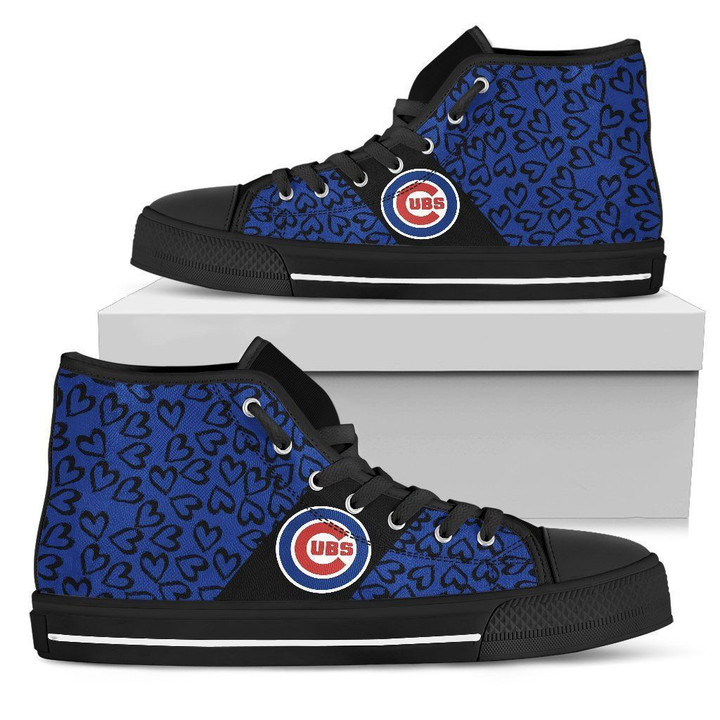 Chicago Cubs MLB Baseball 17 Custom Canvas High Top Shoes