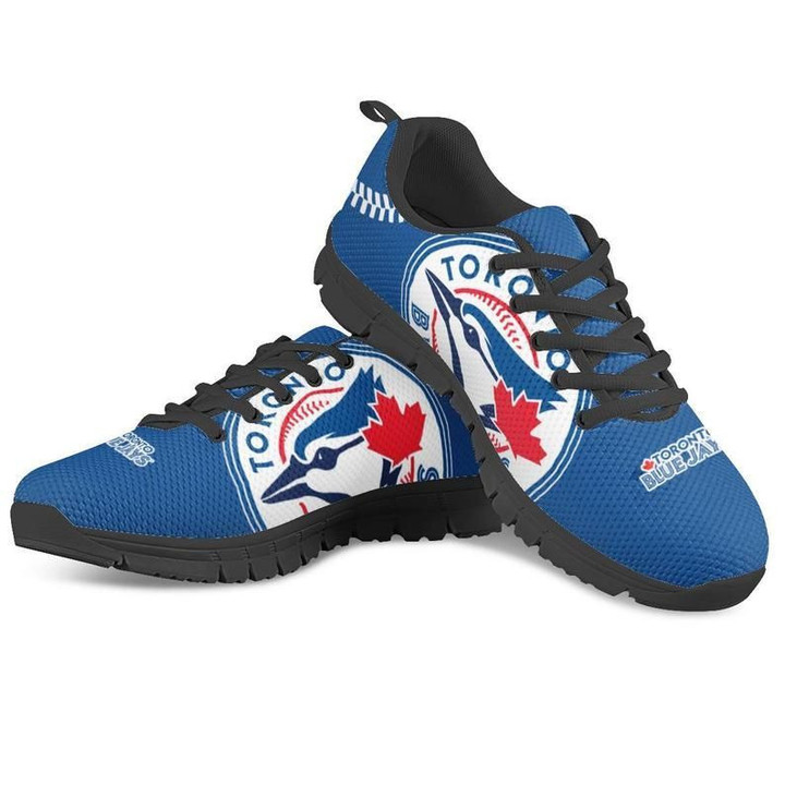 Toronto Blue Jays MLB Canvas Shoes gift for fan black shoes 25 Fly Sneakers