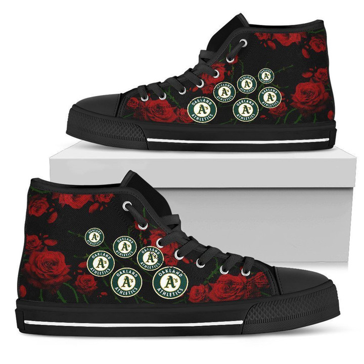 Lovely Rose Oakland Athletics MLB High Top Shoes