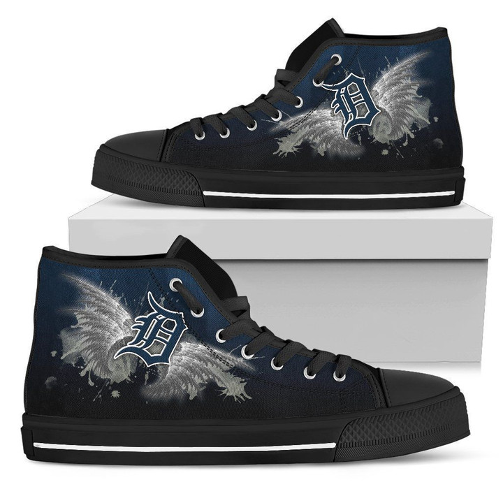 Angel Wings Detroit Tigers MLB High Top Shoes