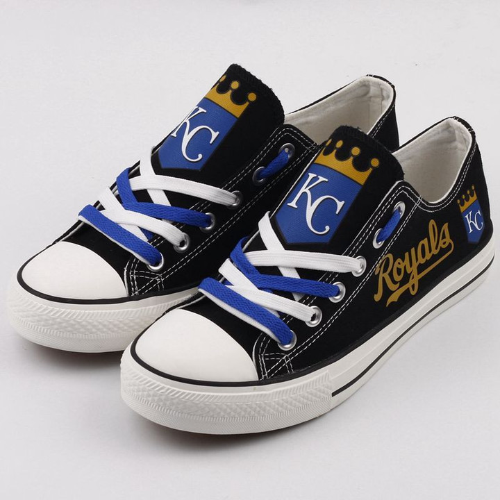Kansas City Royals MLB Baseball 3 Gift For Fans Low Top Custom Canvas Shoes