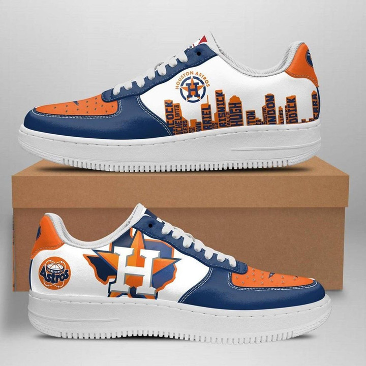 Houston Astros MLB AF1 Human Race Sneakers Running Shoes