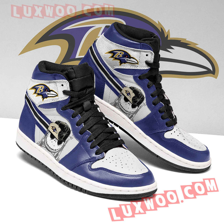 Baltimore Ravens Nfl Air Jordan 1 Custom Shoes Sneaker V2