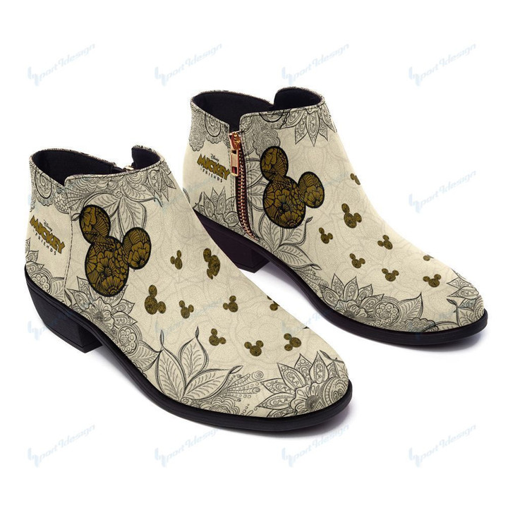 Mickey Fashion Zipper Boots 001