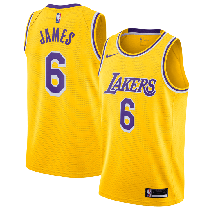 LeBron James Los Angeles Lakers 2021/22 #6 Swingman Player Jersey - Gold - Icon Edition Jersey