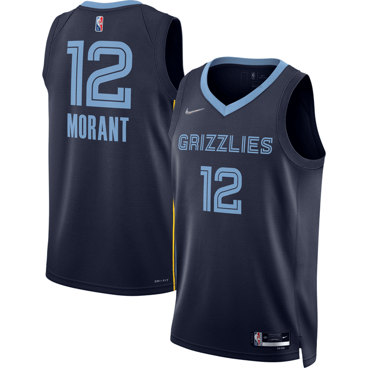 Ja Morant Memphis Grizzlies 2021/22 Diamond Swingman Jersey - Icon Edition - Navy Jersey