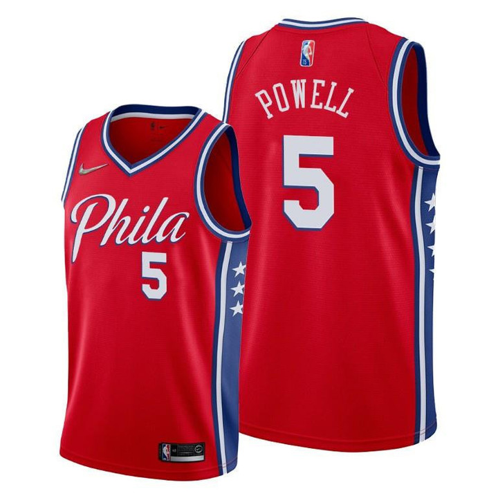 Myles Powell #5 Philadelphia 76ers 2021-22 Statement Edition Red Jersey NBA75th Season - Men