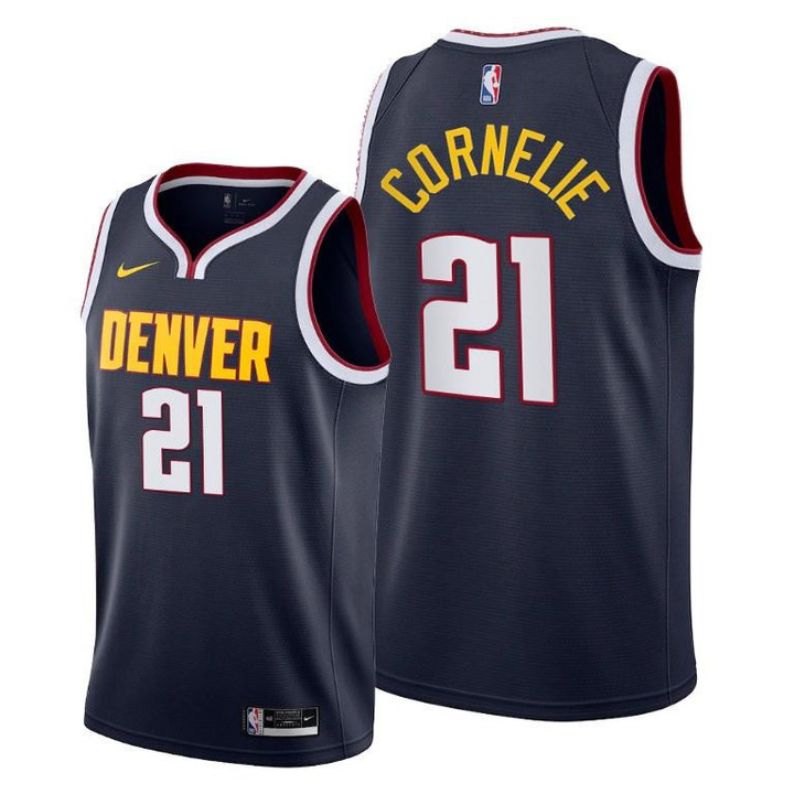 Nuggets #21 Petr Cornelie Navy 2021-22 Icon Edition Jersey - Men Jersey