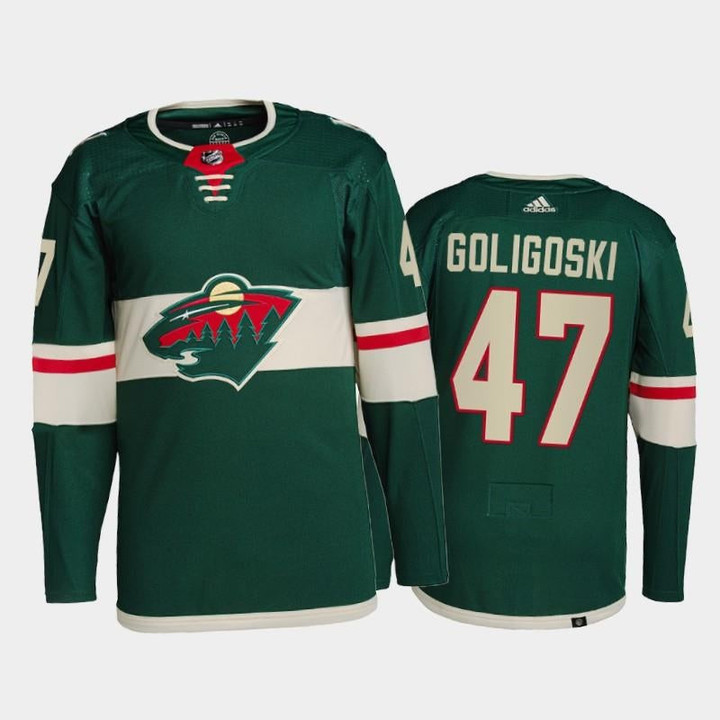 Men Alex Goligoski Minnesota Wild Primegreen Pro Jersey 2021-22 Green #47 Home Uniform Jersey