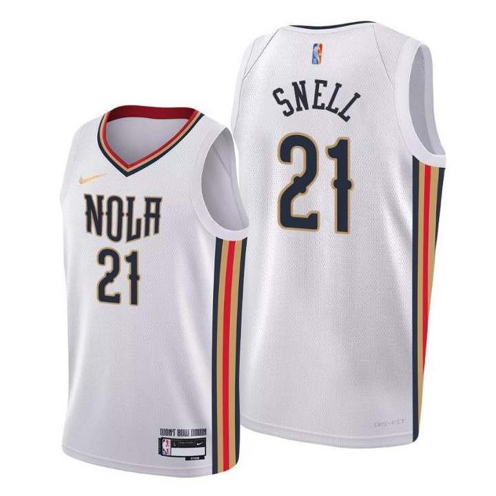 New Orleans Pelicans #21 Tony Snell 2022 Association Edition Jersey White - Men Jersey