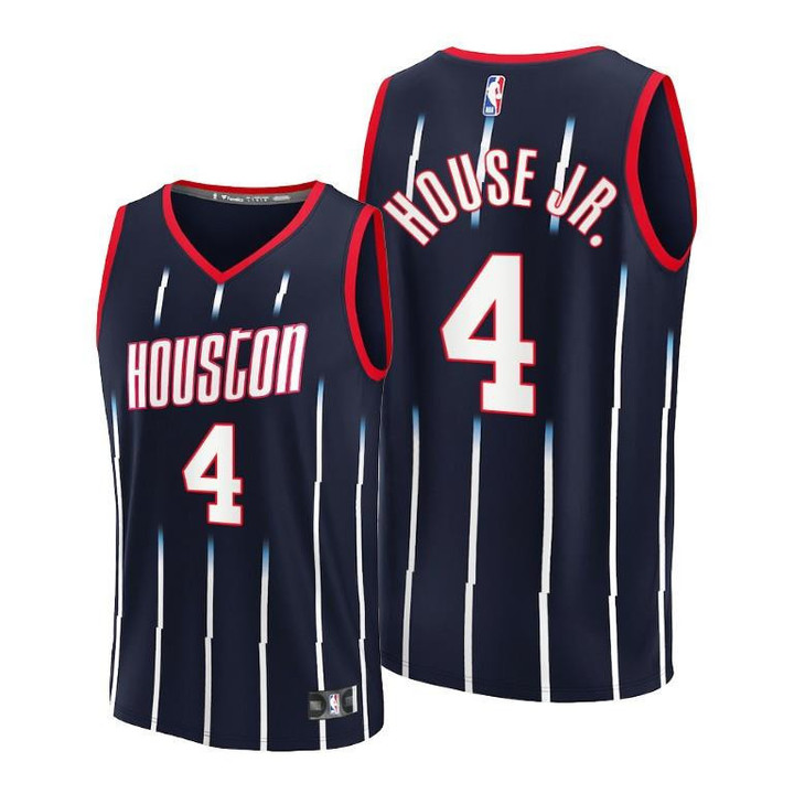 Houston Rockets Danuel House Jr. #4 Navy NBA75th City Edition 2021-22 Jersey - Men
