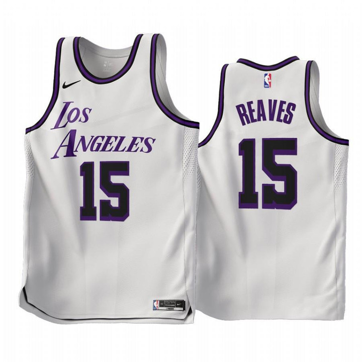 2022-23 Los Angeles Lakers Austin Reaves #15 White City Edition Jersey - Men Jersey
