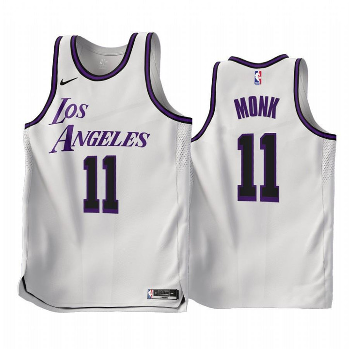 2022-23 Los Angeles Lakers Malik Monk #11 White City Edition Jersey - Men Jersey