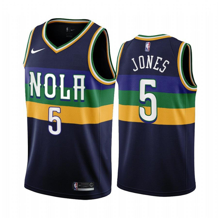 New Orleans Pelicans Herbert Jones #5 2022-23 City Edition Navy Jersey - Men Jersey