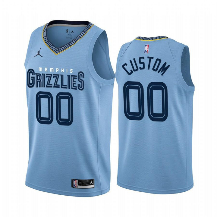 Memphis Grizzlies Custom 2022-23 Statement Edition Blue Jersey - Men Jersey
