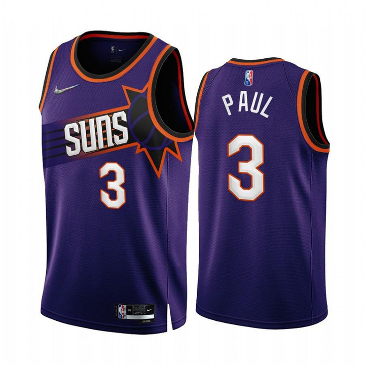 Chris Paul Phoenix Suns 2022-23 Purple #3 Icon Edition Jersey 75th - Men