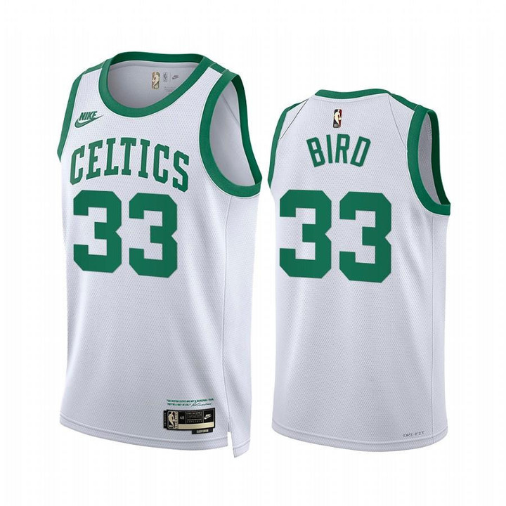 Larry Bird Boston Celtics Classic Edition White #33 Jersey Year Zero - Men Jersey