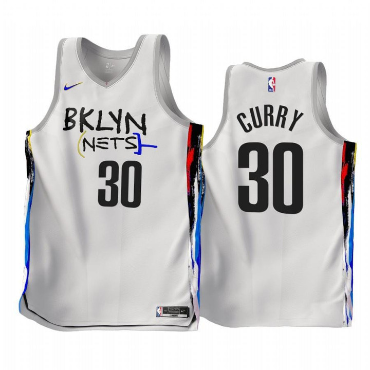 Seth Curry 2022-23 Brooklyn Nets White #30 City Edition Jersey - Men Jersey