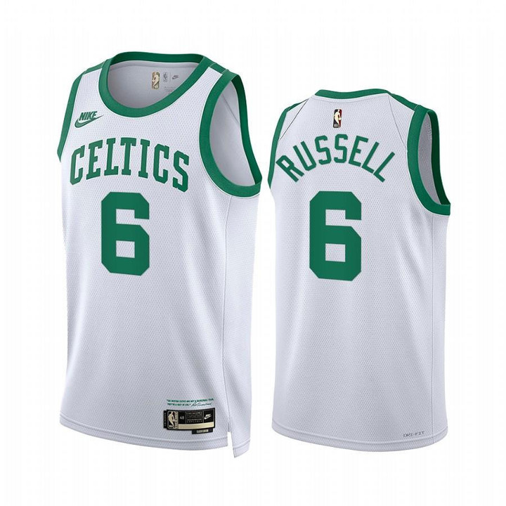 Bill Russell Boston Celtics Classic Edition White #6 Jersey Year Zero - Men Jersey