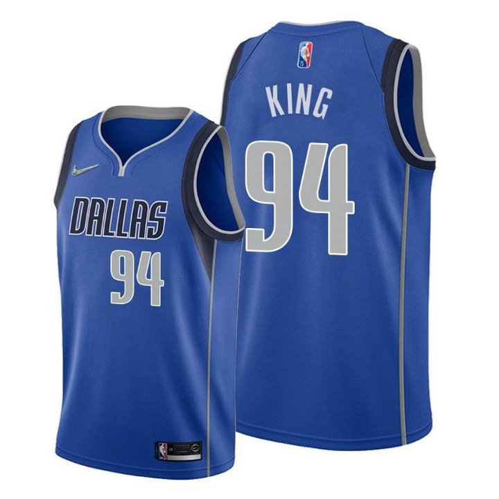 Dallas Mavericks #94 George King 2021-22 Icon Edition Jersey Blue - Men Jersey