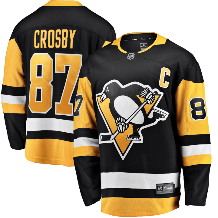 Men's Sidney Crosby Black Pittsburgh Penguins Breakaway Player Jersey Jersey
