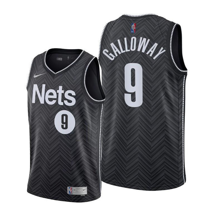Langston Galloway #9 Brooklyn Nets 2021-22 Earned Edition Black Jersey - Men Jersey