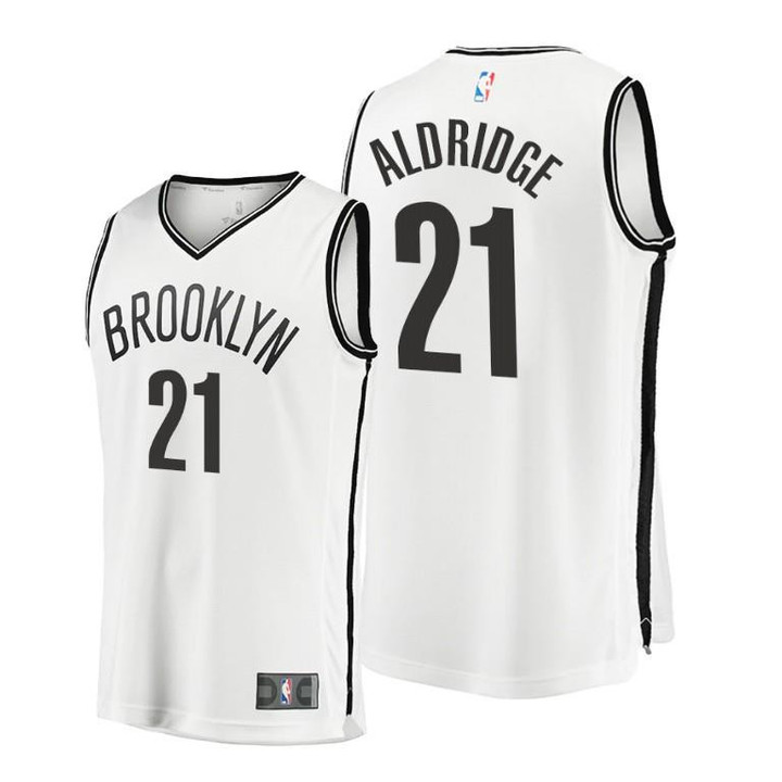 LaMarcus Aldridge Brooklyn Nets #21 White 2021-22 Jersey Association Edition - Men Jersey