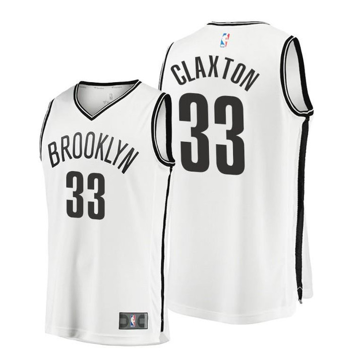 Nicolas Claxton Brooklyn Nets #33 White 2021-22 Jersey Association Edition - Men Jersey