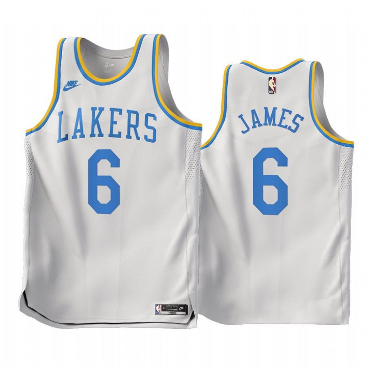 LeBron James #6 Los Angeles Lakers 2022-23 Classic Edition White Jersey - Men Jersey