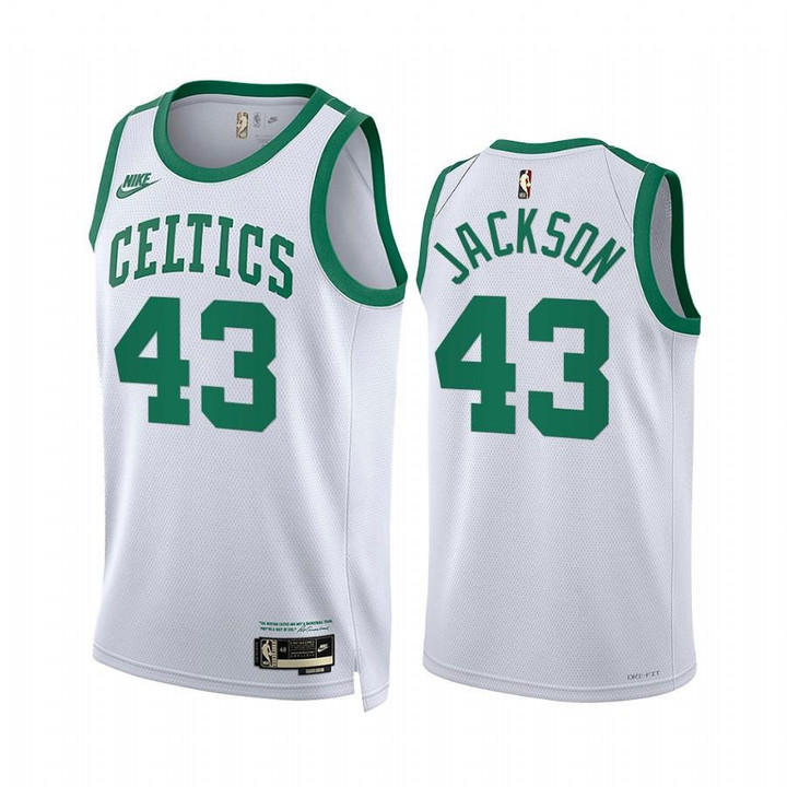 Justin Jackson Boston Celtics 2021-22 Classic Edition White #43 Jersey 75th Anniversary - Men Jersey