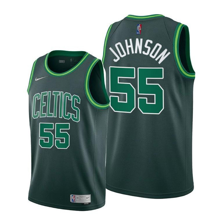 Boston Celtics #55 Joe Johnson 2021-22 Earned Edition Jersey Green - Men Jersey