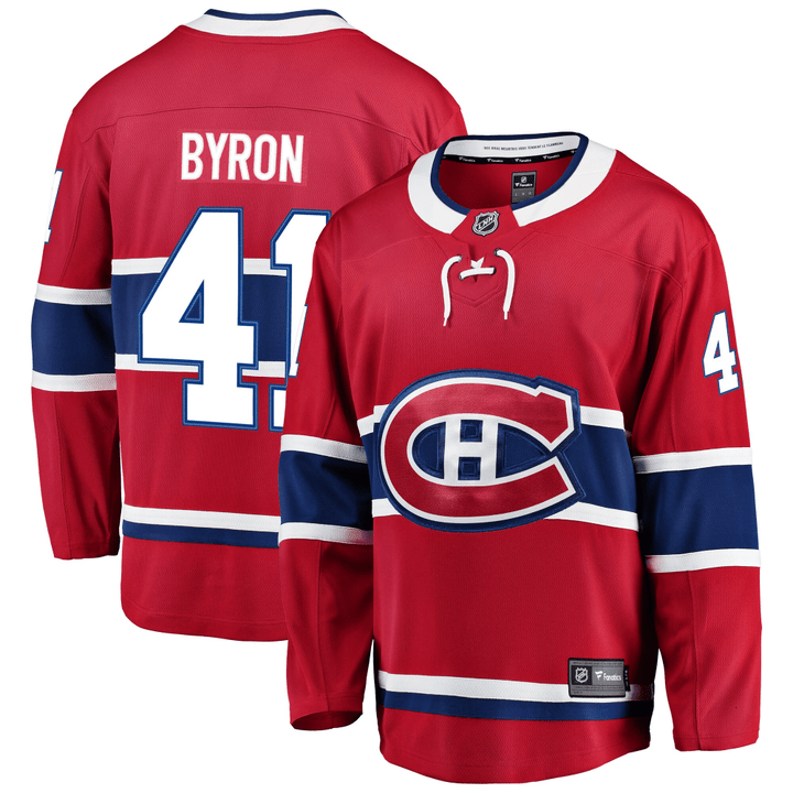 Men's Paul Byron Red Montreal Canadiens Breakaway Player Jersey Jersey