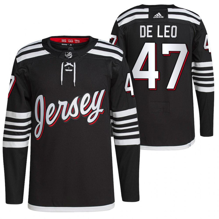 New Jersey Devils #47 Chase De Leo Primegreen Pro Black Jersey 2021-22 Alternate Jersey