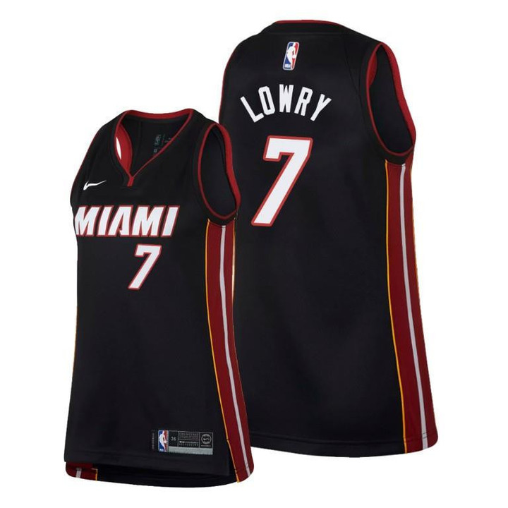 Miami Heat #7 Kyle Lowry Women 2021-22 Icon Edition Black Jersey - Men Jersey