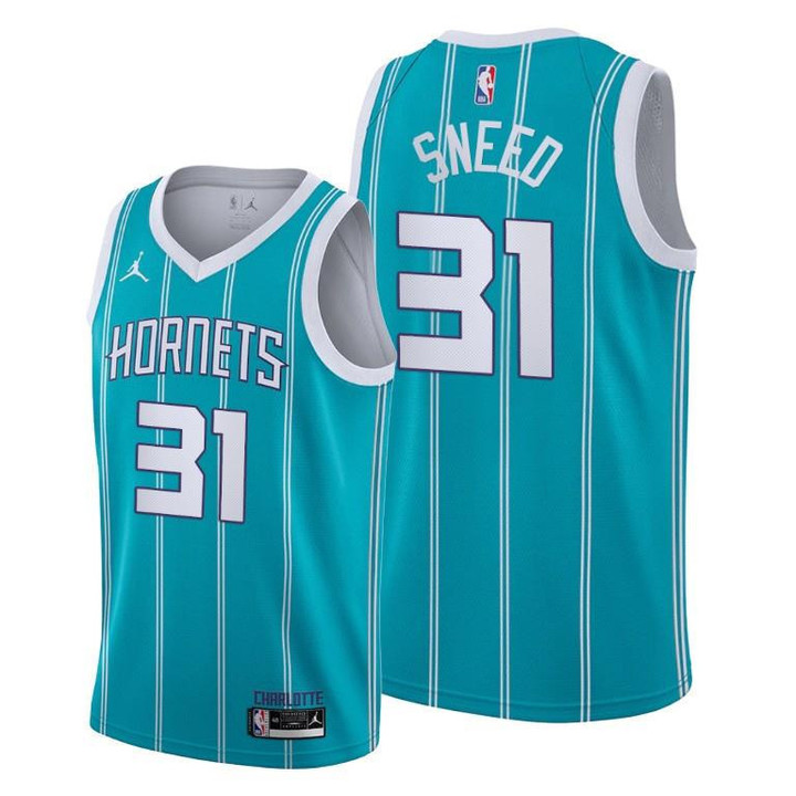 Charlotte Hornets #31 Xavier Sneed Teal 2021-22 Icon Edition Jersey - Men Jersey