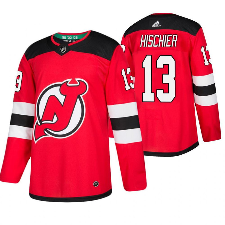 New Jersey Devils Nico Hischier #13 Red Home Jersey Jersey