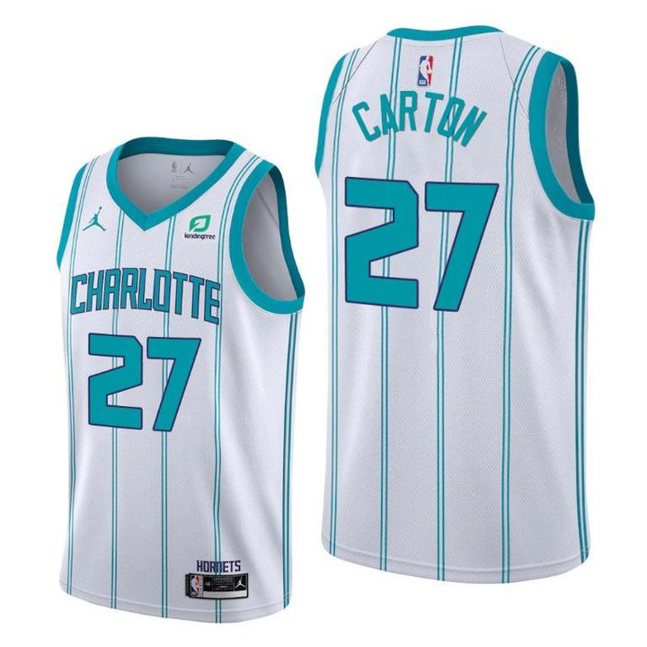 Charlotte Hornets #27 DJ Carton White 2021-22 Association Edition Jersey - Men Jersey