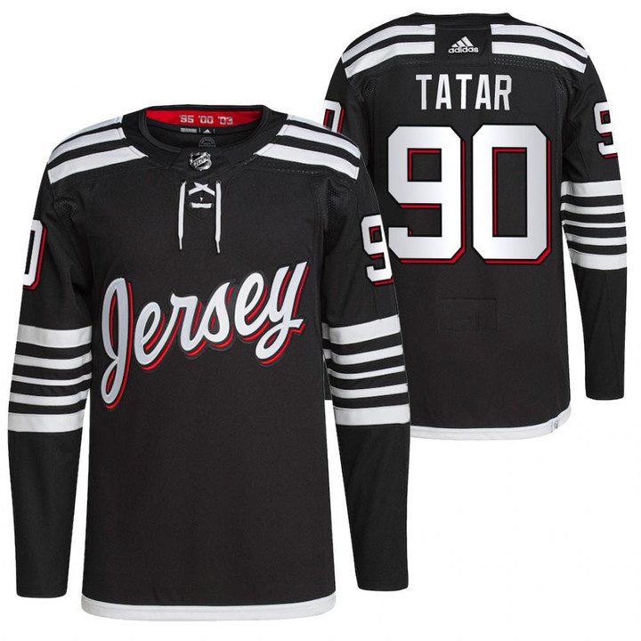 New Jersey Devils #90 Tomas Tatar Primegreen Pro Black Jersey 2021-22 Alternate Jersey
