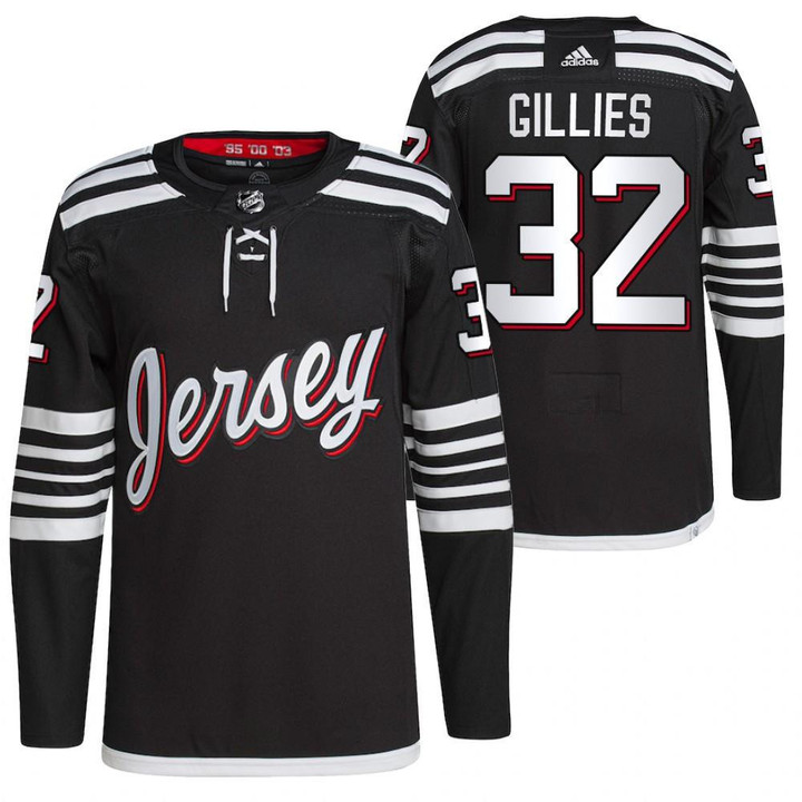 New Jersey Devils Jon Gillies Alternate Black #32 Jersey Primegreen Jersey