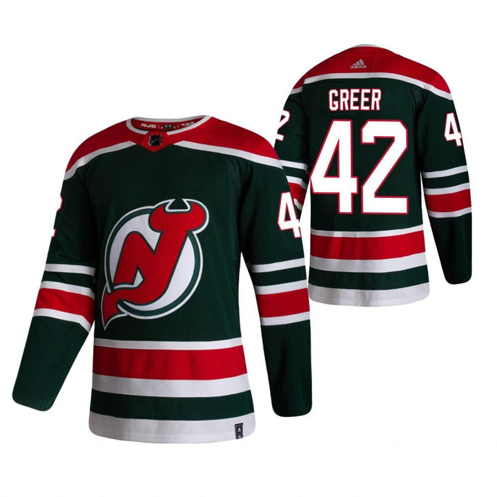 New Jersey Devils #42 A.J. Greer Green Jersey Jersey