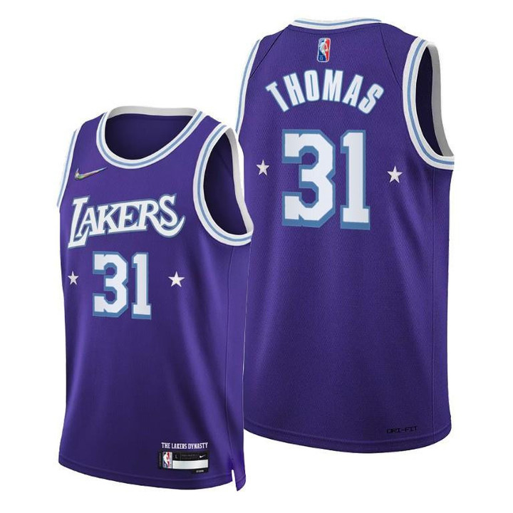 Isaiah Thomas #31 Los Angeles Lakers 2021-22 City Edition Purple Jersey NBA75th Season - Men