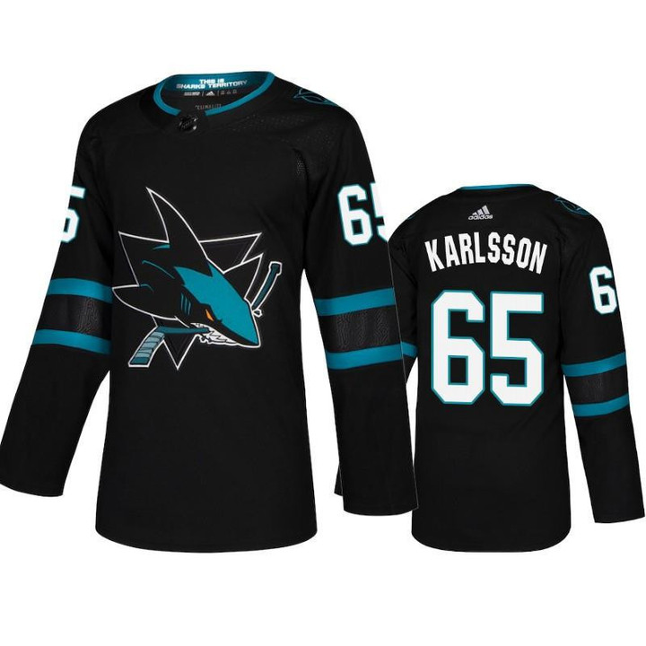 Men San Jose Sharks Erik Karlsson #65 Pro Alternate Black Jersey Jersey