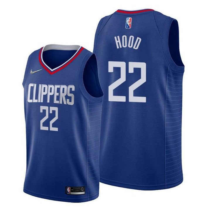Rodney Hood #22 Los Angeles Clippers 2022 Icon Edition Blue Jersey Diamond Badge - Men Jersey