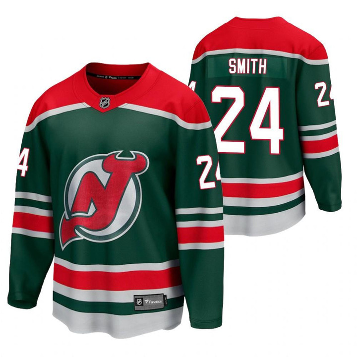 New Jersey Devils #24 Ty Smith Green Jersey Jersey