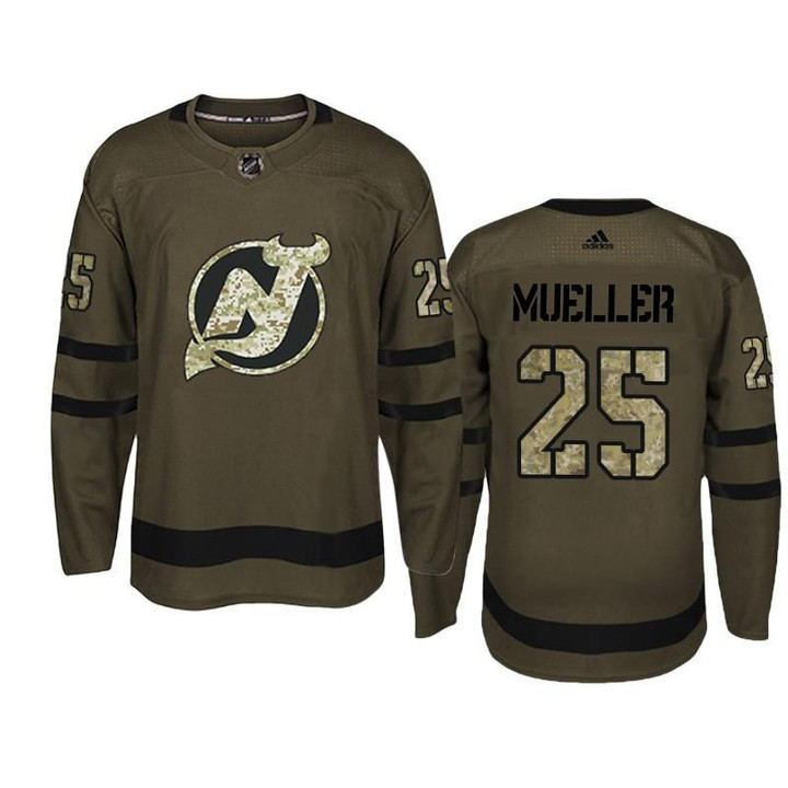 New Jersey Devils Mirco Mueller #25 Military Camo Jersey Jersey