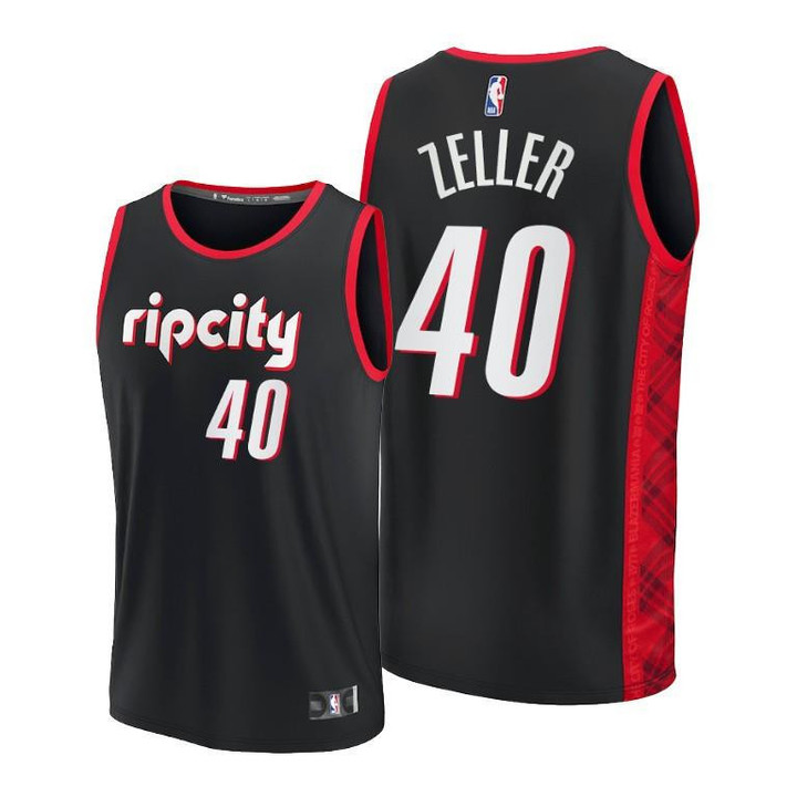 Portland Trail Blazers Cody Zeller #40 Black NBA75th City Edition 2021-22 Jersey - Men