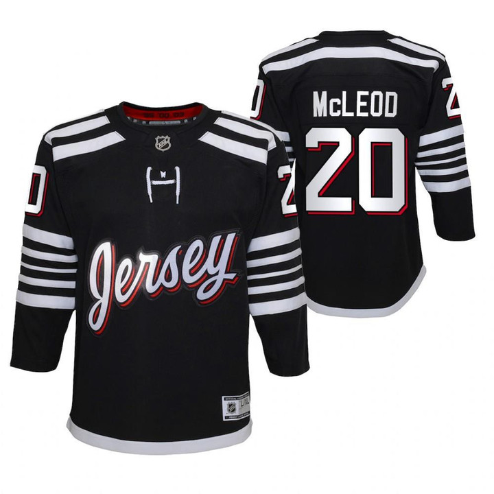 New Jersey Devils Michael McLeod Black Alternate Premier Player 2021-22 Jersey Youth Jersey